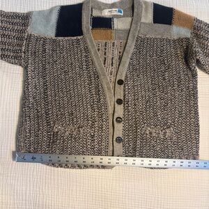Sparrow Anthropologie Multicolor Knit patchwork Sweater cardigan